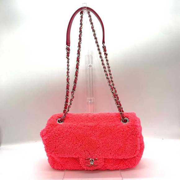 Chanel Chanel Chain Shoulder Bag Pink 2way Canvas Crossbody Bag - Picture 1 of 8